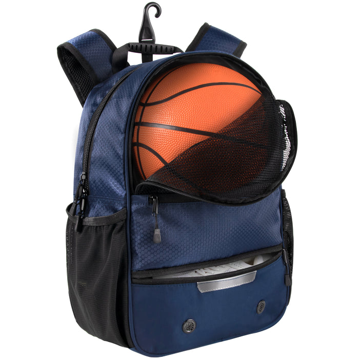 17-Inch Bulk Universal Sports Backpacks - Navy