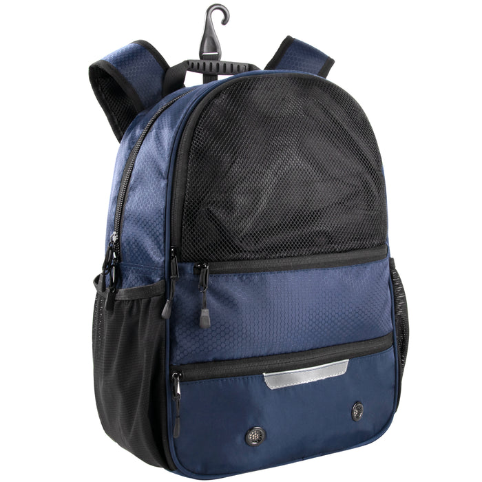 17-Inch Bulk Universal Sports Backpacks - Navy