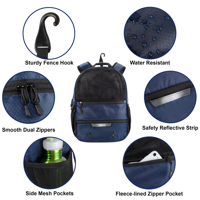17-Inch Bulk Universal Sports Backpacks - Navy