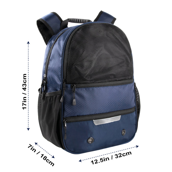 17-Inch Bulk Universal Sports Backpacks - Navy
