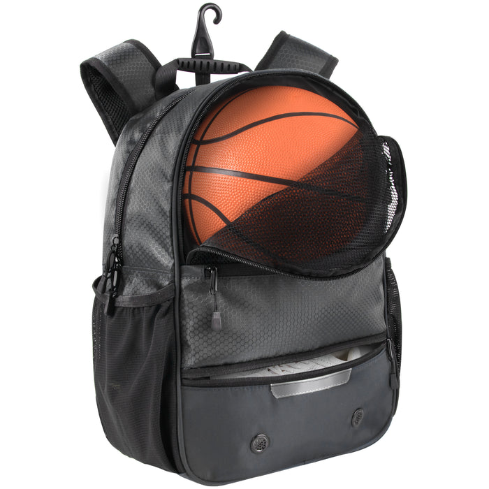 17-Inch Bulk Universal Sports Backpacks - Grey