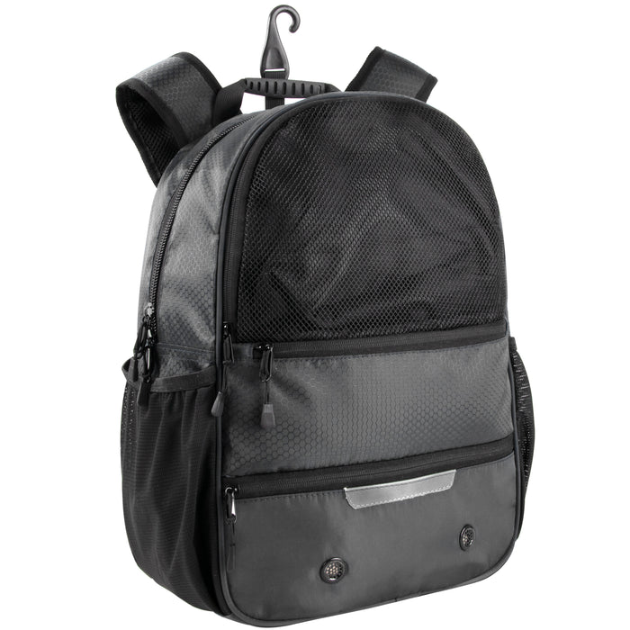 17-Inch Bulk Universal Sports Backpacks - Grey