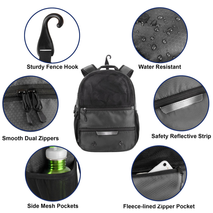 17-Inch Bulk Universal Sports Backpacks - Grey