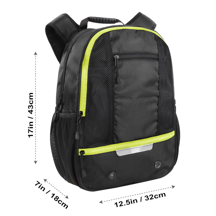 Universal Sports Backpacks with Ball & Shoe Compartment - Black
