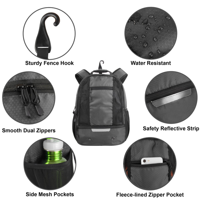 Universal Sports Backpacks with Ball & Shoe Compartment - Grey