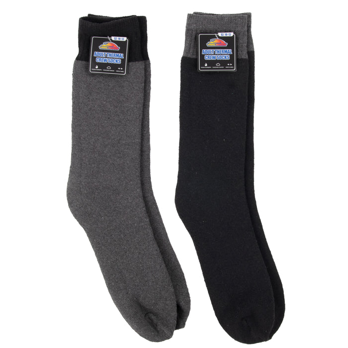 Winter Thermal Crew Socks - 2 Color Assortment