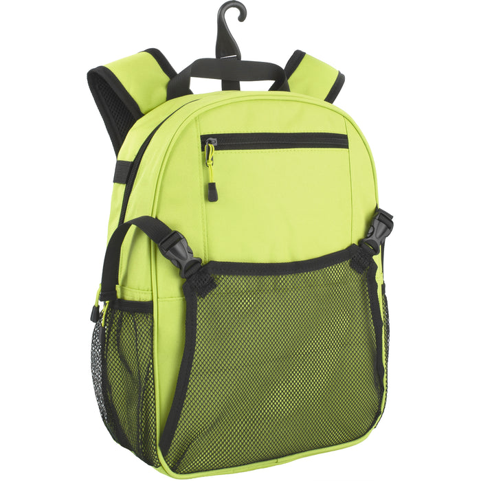 Youth Baseball & Softball Backpacks with Bat, Glove Mesh Pocket  - Lime Green
