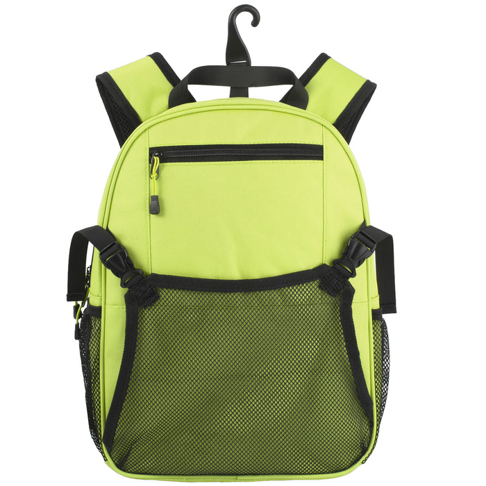 Youth Baseball & Softball Backpacks with Bat, Glove Mesh Pocket  - Lime Green