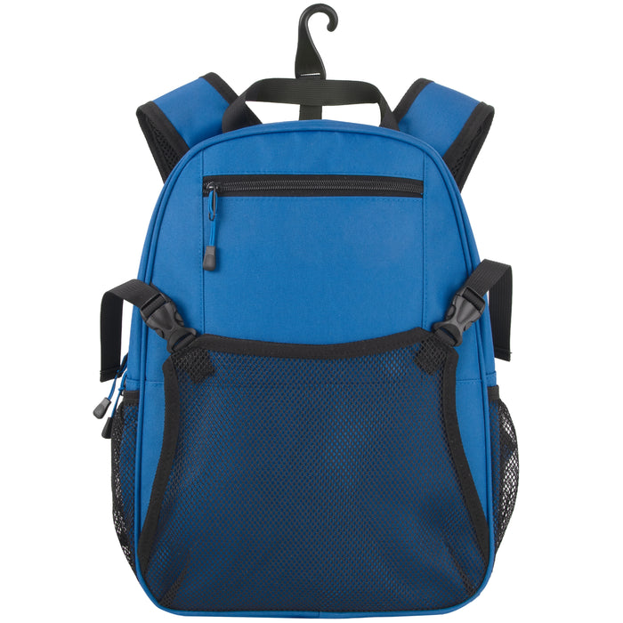Youth Baseball & Softball Backpacks with Bat, Glove Mesh Pocket  - Blue