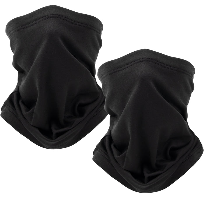 Adult Winter Neck Warmer - 2 Pack- Black