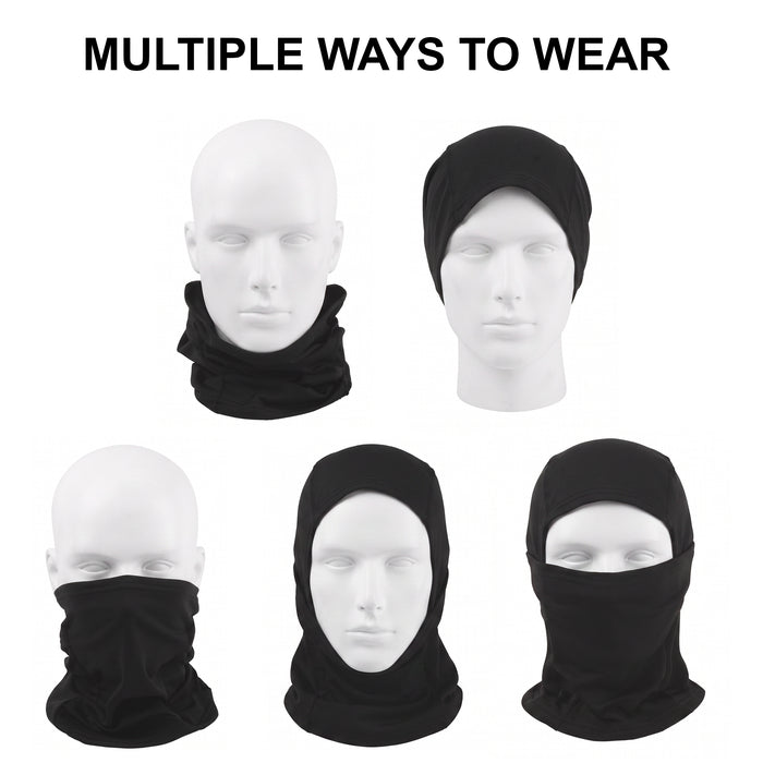 Adult Winter Balaclava Face Warmers - Black