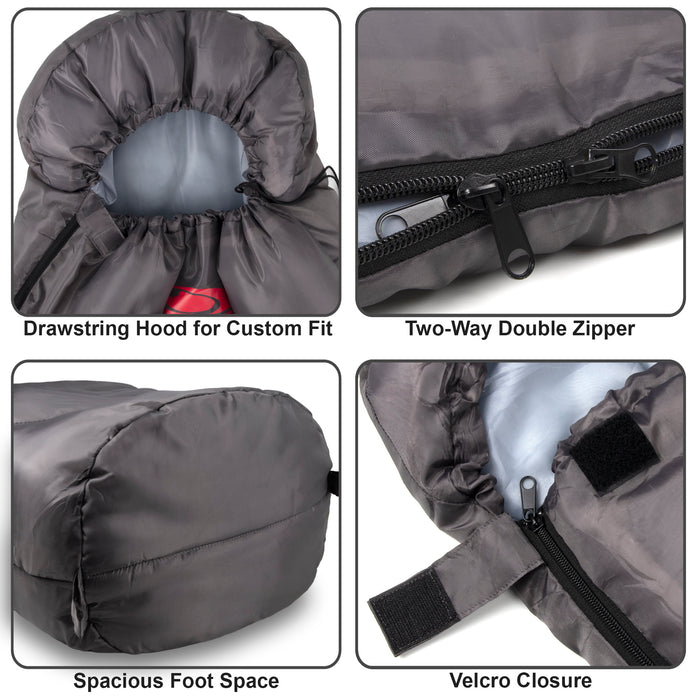 Waterproof Extra Cold Weather Mummy Sleeping Bags (5°F/ -15°C)