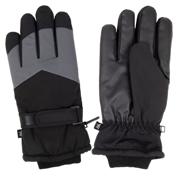 Adult Extreme Cold Winter Color Block Gloves - Touchscreen Gloves