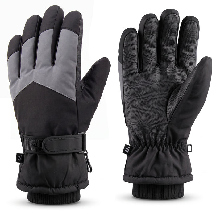 Adult Extreme Cold Winter Color Block Gloves - Touchscreen Gloves