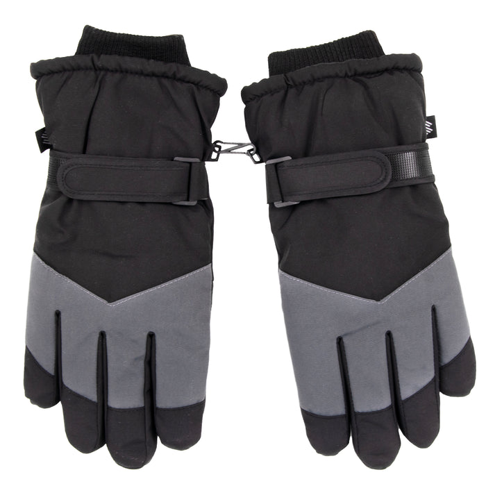Adult Extreme Cold Winter Color Block Gloves - Touchscreen Gloves