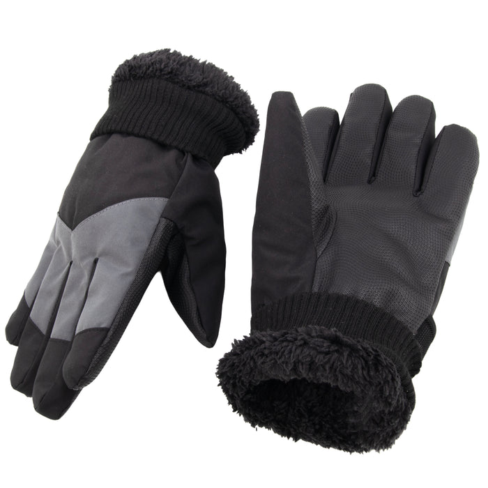 Adult Extreme Cold Winter Color Block Gloves - Touchscreen Gloves
