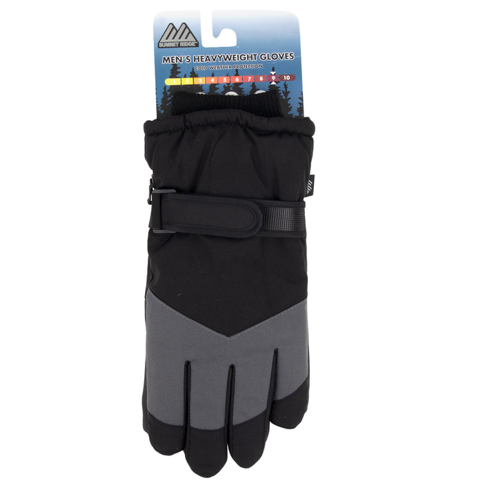 Adult Extreme Cold Winter Color Block Gloves - Touchscreen Gloves