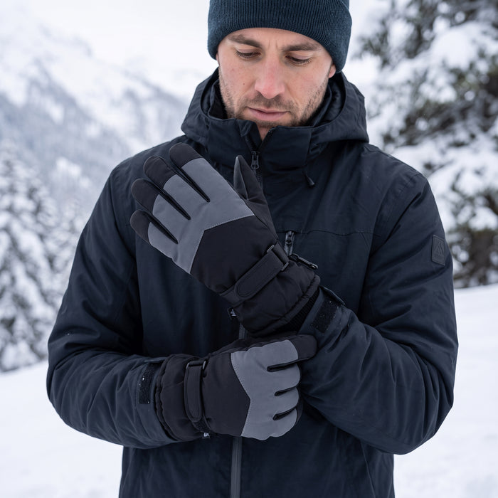 Adult Extreme Cold Winter Color Block Gloves - Touchscreen Gloves