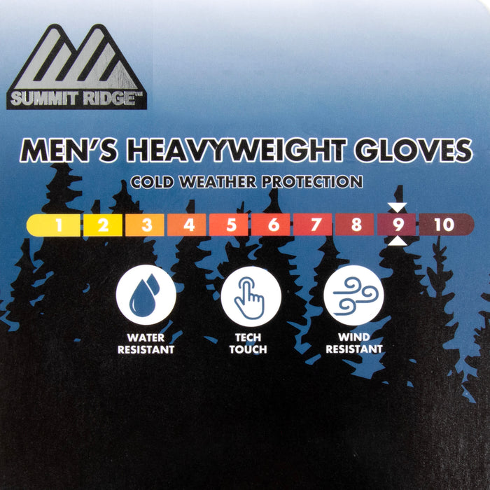 Adult Extreme Cold Winter Color Block Gloves - Touchscreen Gloves