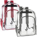 Deluxe 17 Inch Clear Backpack with Side Pockets - BagsInBulk.com