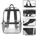 Wholesale Classic 17 Inch Clear Backpack - Black - BagsInBulk.com