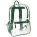 Wholesale Classic 17 Inch Clear Backpack - Green - BagsInBulk.com