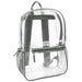 Wholesale Classic 17 Inch Clear Backpack - Grey - BagsInBulk.com