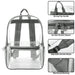 Wholesale Classic 17 Inch Clear Backpack - Grey - BagsInBulk.com