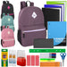 19" Side Pocket Backpack with 30-Piece School Supply Kit - Girls - BagsInBulk.com