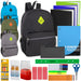 19" Side Pocket Backpack with 30-Piece School Supply Kit - 4 Boys Colors - BagsInBulk.com