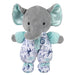 Bay Essentials Blue Elephant Plush With Rattle - BagsInBulk.com