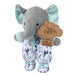 Baby Essentials Blue Elephant Plush With Rattle - BagsInBulk.com