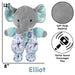 Baby Essentials Blue Elephant Plush With Rattle - BagsInBulk.com