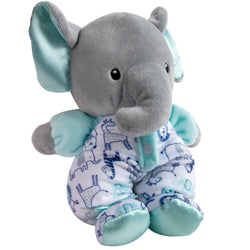 Bay Essentials Blue Elephant Plush With Rattle - BagsInBulk.com