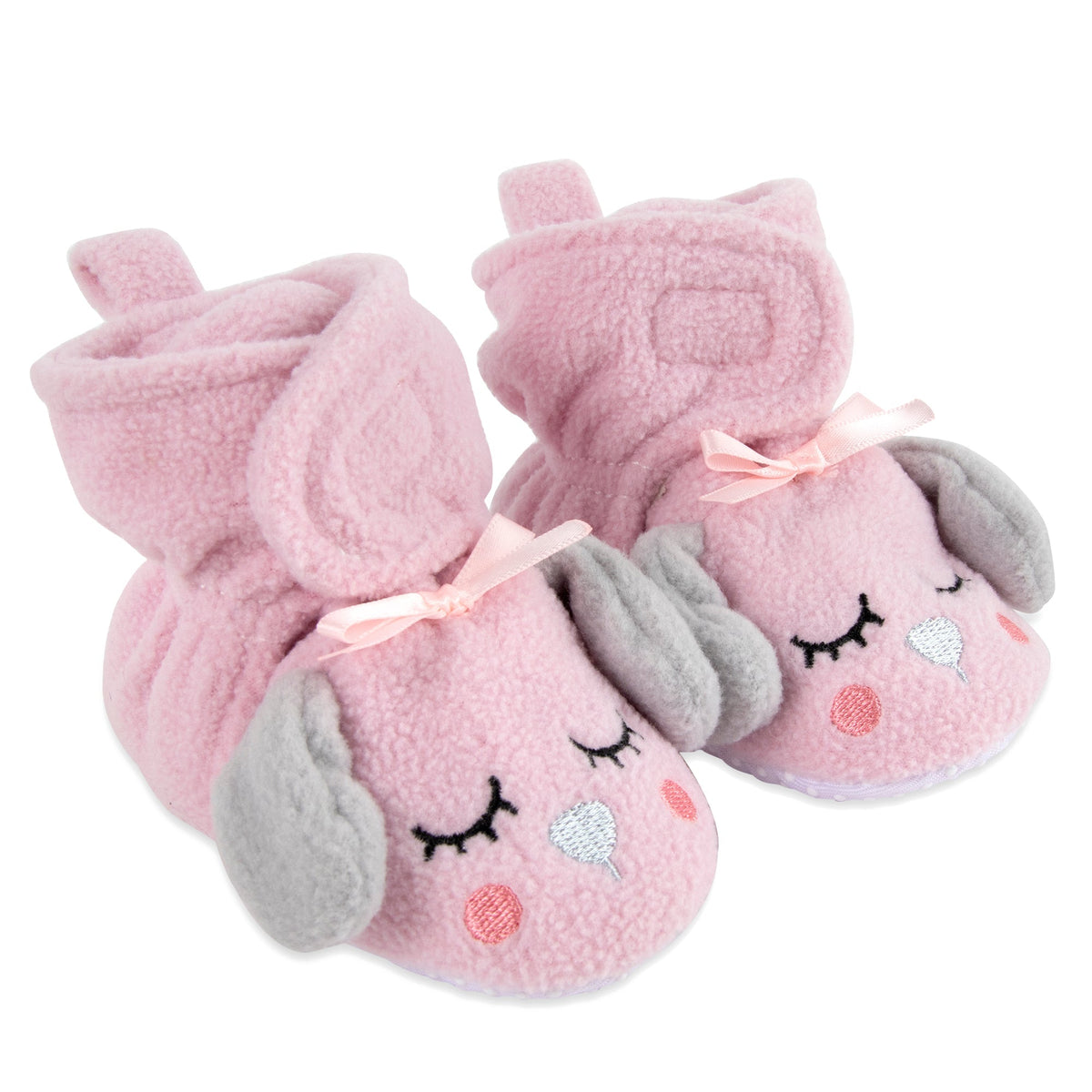 Babyhug 100% Cotton Floral print Mittens & Booties - Pink main image 1