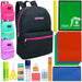 19" Side Pocket Backpack with 28-Piece School Supply Kit - 4 Girls Color - BagsInBulk.com