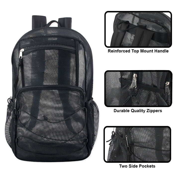 18-Inch Bulk Trailmaker Mesh Backpack - Single Colors