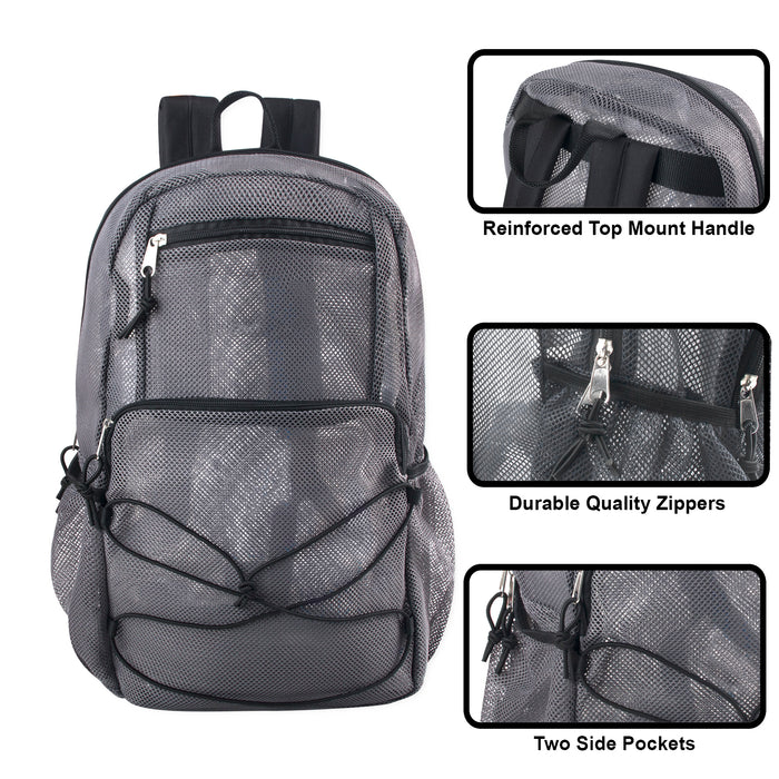 18-Inch Bulk Trailmaker Mesh Backpack - Single Colors