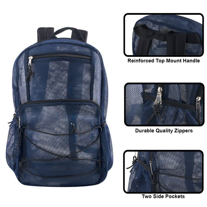 18-Inch Bulk Trailmaker Mesh Backpack - Single Colors