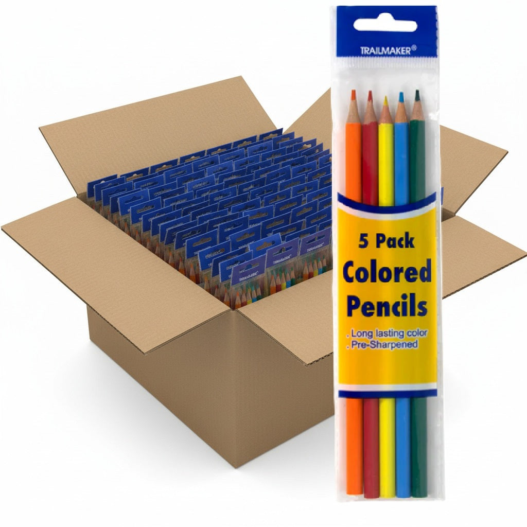 100-pack Bulk Trailmaker Colored Pencils 5-Pack — BagsInBulk.com