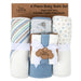 6 Piece Hooded Bath Towel & Wash Cloth Baby Bath Set - Puppy Theme - BagsInBulk.com