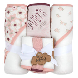 6-pc. Baby Bath Set w/ Hooded Towel & Wash Cloths - Daddy's Little Sweetie - BagsInBulk.com