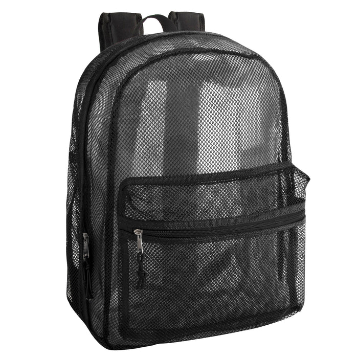 Bulk Premium 17 Inch Mesh Backpack - 5 Assorted Colors - BagsInBulk.com