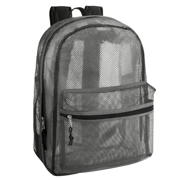 Bulk Premium 17 Inch Mesh Backpack - 5 Assorted Colors - BagsInBulk.com