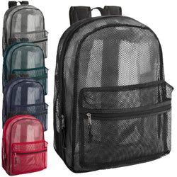 Bulk Premium 17 Inch Mesh Backpack - 5 Assorted Colors - BagsInBulk.com