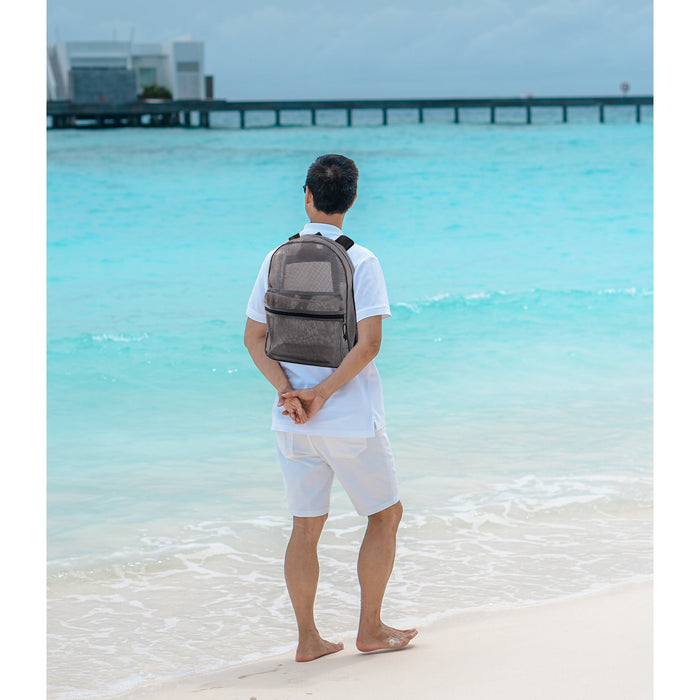 Bulk Premium 17 Inch Mesh Backpack - 5 Assorted Colors - BagsInBulk.com