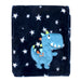 Baby Fleece Blankets 36" x 30" - Navy T-Rex - BagsInBulk.com