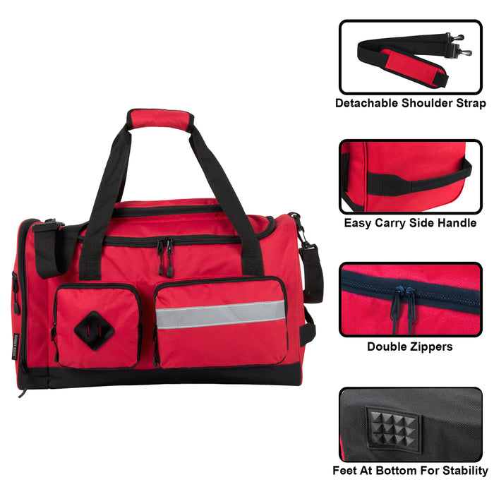 20 Inch Reflective Strip Duffle Bag - BagsInBulk.com