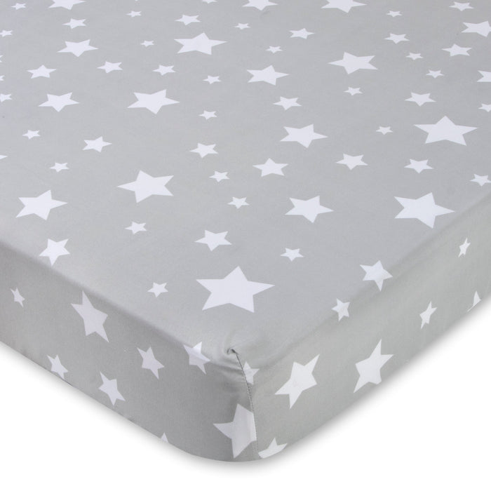 Grey Sky Fitted Crib Mattress Sheets -2 Pack - BagsInBulk.com