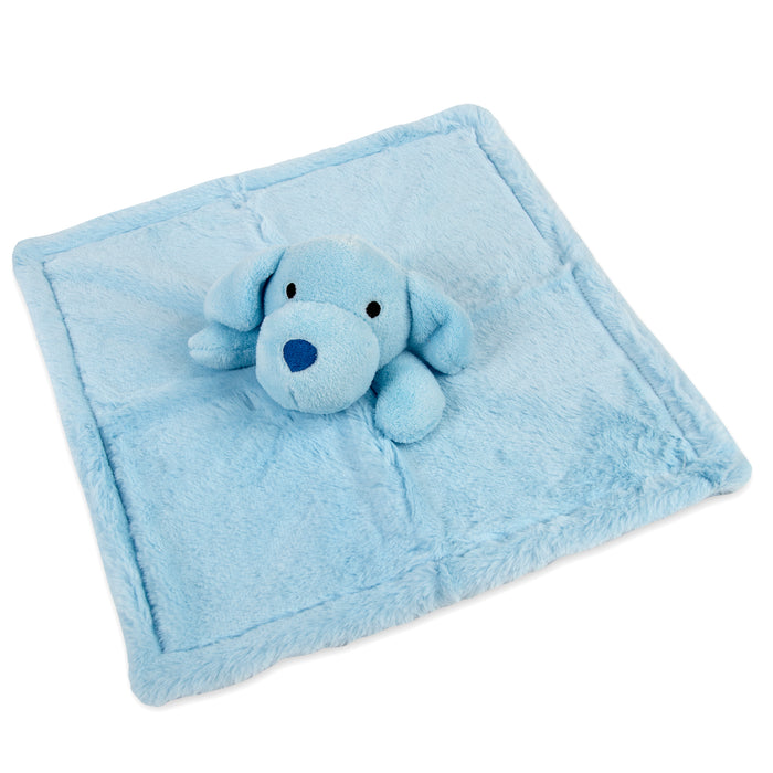 Baby 2 Piece Set Fleece Blankets 36" x 30" & Snuggler - Blue Puppy - BagsInBulk.com